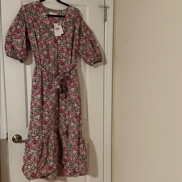 Mango Dresses & Skirts - NWT mango floral 100 % cotton dress sz M Medium